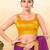 Women's jain silk padded back open sleeveless saree blouse