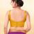 Women's jain silk padded back open sleeveless saree blouse