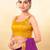 Women's jain silk padded back open sleeveless saree blouse