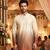 Maroon white plain rayon printedmen's kutra and payjama