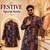 Black soft cotton and print kurta and payjama