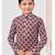 Maroon & white chikankari kurta pajama set with full computer embroidery thread & stone work
