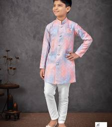 Multy colour indo-western set with embroidery, digital print & fancy buttons