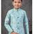 Blue colour indo-western set with embroidery, digital print & fancy buttons