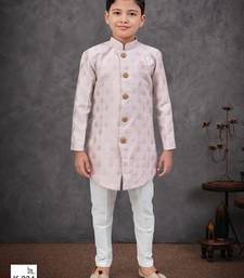 Purple colour indo-western set with embroidery, digital print & fancy buttons
