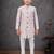 Purple colour indo-western set with embroidery, digital print & fancy buttons