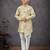 Yellow colour indo-western set with embroidery, digital print & fancy buttons