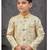 Yellow colour indo-western set with embroidery, digital print & fancy buttons