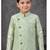 Green colour indo-western set with embroidery, digital print & fancy buttons