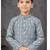Grey colour indo-western set with embroidery, digital print & fancy buttons