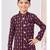 Purple colour indo-western set with embroidery, digital print & fancy buttons