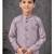Purple heavy indo-western sherwani dhoti set with all-over computer embroidery