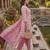Pink printed cotton blend stitched floral print salwar kurta dupatta for women