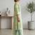 Green printed cotton blend stitched floral print salwar kurta dupatta for women