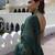 Regal Bottle Green Laheriya Printed Georgette Mehendi Wear Lehenga Choli