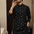 Black cotton embroidery party wear kurta and dhoty