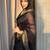 banarasi silk blend blend black color woven saree with blouse
