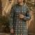 Green cotton embroidery party wear kurta and payjama
