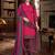 Pink printed cotton blend stitched floral print salwar kurta dupatta for women