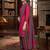 Pink printed cotton blend stitched floral print salwar kurta dupatta for women