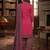 Pink printed cotton blend stitched floral print salwar kurta dupatta for women