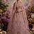 Onion pink net embroidered designer lehenga choli set