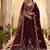 Maroon velvet embroidered heavy bridal lehenga choli set