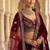 Maroon velvet embroidered heavy bridal lehenga choli set