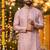 Lavender silk jecquard party wear kurta and payjama
