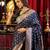 trending woven banarasi silk blend women's saree with blouse