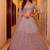 Onion pink net embroidered bridal reception lehenga choli set