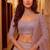 Onion pink net embroidered bridal reception lehenga choli set