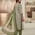 Olive printed cotton blend stitched floral print salwar kurta dupatta for women