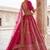 Rani pink silk blend embroidered heavy bridal wedding lehenga choli set