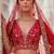 Red silk blend embroidered royal bridal wedding lehenga choli set