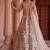 Beige silk blend embroidered heavy bridal wedding lehenga choli set