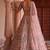 Light onion pink silk blend embroidered bridal sangeet lehenga choli set