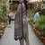 Wine printed cotton blend stitched ethnic motif print salwar kurta dupatta for women