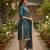 Teal printed cotton blend stitched ethnic motif print salwar kurta dupatta for women