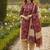 Red printed cotton blend stitched ethnic motif print salwar kurta dupatta for women