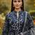 Blue printed cotton blend stitched ethnic motif print salwar kurta dupatta for women