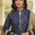 Blue printed cotton blend stitched ethnic motif print salwar kurta dupatta for women