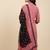 Pink printed cotton blend stitched ethnic motif print salwar kurta dupatta for women