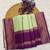 pista green woven banarasi silk blend saree with blouse for women's