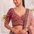 Multicolor silk blend embroidered designer bridal lehenga choli set