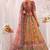Multicolor silk blend embroidered designer bridal lehenga choli set