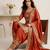 Orange color elementary designer readymade salwar suit
