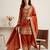 Orange color elementary designer readymade salwar suit