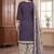 Purple printed cotton blend stitched self design print salwar kurta dupatta for women