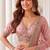 Light pink silk blend embroidered party wear sangeet lehenga choli set
